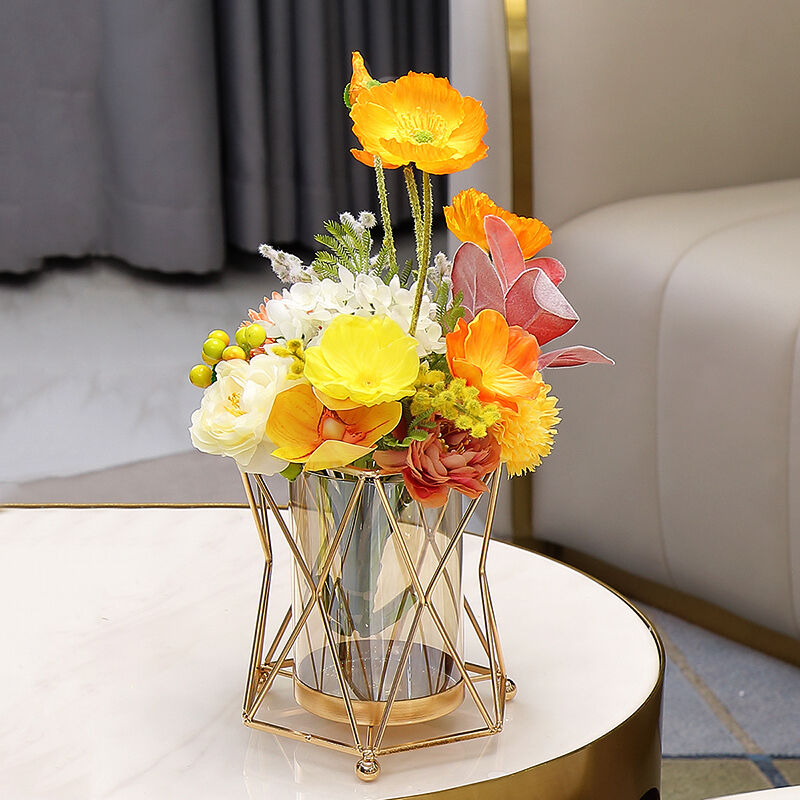 Nordic light luxury imitation flower bouquet water storage vase ornaments living room dining room TV cabinet tea table table flower set