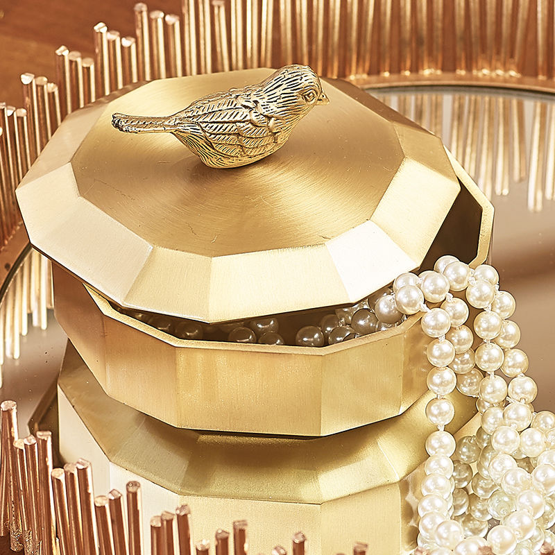 Luxurious European-style American style cricket house Home Decoration Debut box Creative Little Bird Hexagonal Ornament Box Adornment
