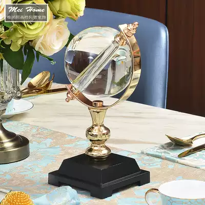 Model room Study decoration Crystal ball globe decoration Home decoration Living room wine cabinet creative decoration decoration