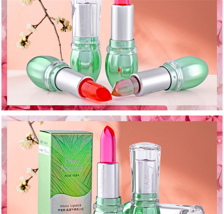 Aloe vera gel thạch dưỡng ẩm cho môi không dễ phai dưỡng ẩm giữ ẩm màu không thấm nước không dễ làm ố cốc bà bầu cắn son - Son môi son kem dior