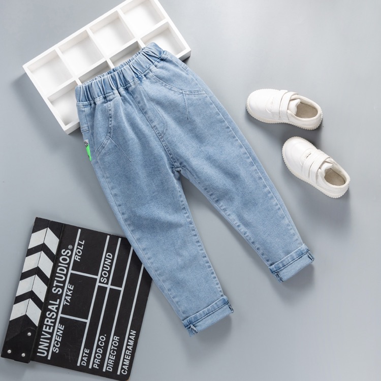 Children's wear boys jeans pants children spring and autumn stretch pants 2021 spring new Chinese children Korean pants tide