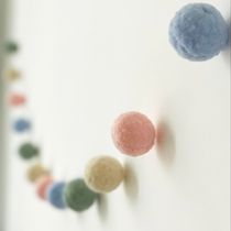 Hanging felt ball string Creative home decoration Wall pendant decoration Macaron hair ball string gift childrens room