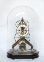 Classical clock Classical clock Old - style Hairstring Perspective Skeleton Clock Glass Cover Machinery