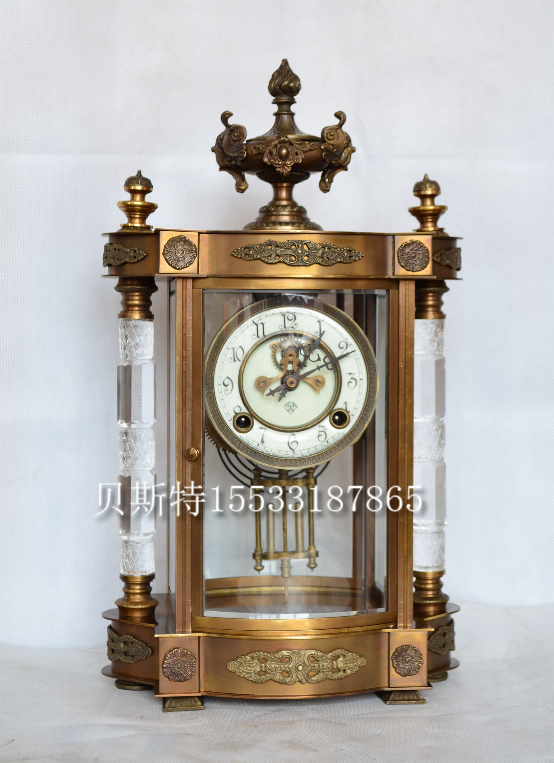 Watch and watch imitation Forbidden City Antique Bell Pure Bronze Machinery Minka Wheel Movement Eurostyle Classical Bell Court Fireplace Bell