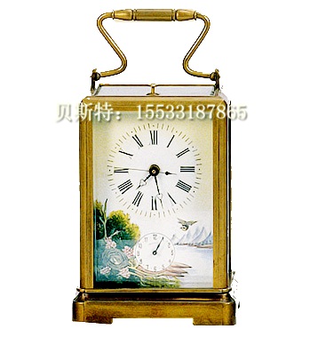 Watch and watch machinery pure copper leather barrel bell European style retro leather set to play the bell imitation antique enamel pan European style