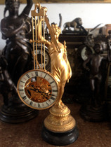 Clock mechanical swing clock hem Bell pure copper gold-plated European classical clock imitation antique gilt gold clock