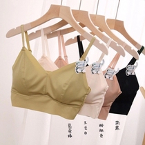 Ancient Princess 53201 Years Summer Pure Color Ice Silk Underwear Slim no steel ring to woo bra Latex Cushion Beauty Back Smear Woman