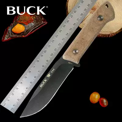 American BUCK Buck 104WAS wooden handle imported outdoor high hardness camping defense portable collection straight knife