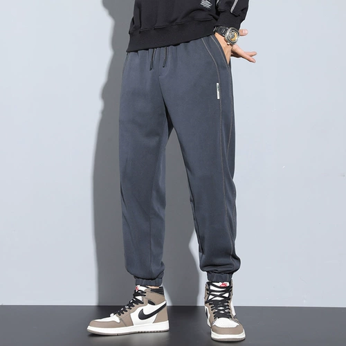 Мужские демисезонные эластичные штаны для отдыха, осенние, свободный прямой крой