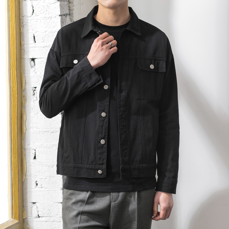 Men's Cowboy Cowboy Spring Short Casual Spring Spring Spring Single Closed Link Male Spring and Autumn Coat