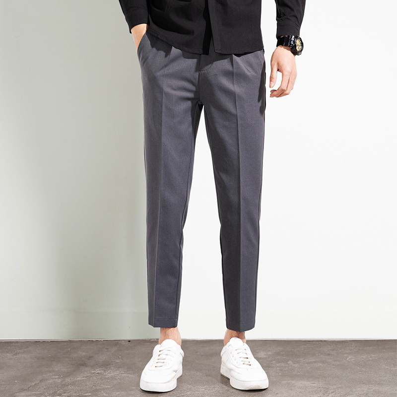 Spring and autumn style casual pants men's new 90% pants men's body small feet straight cylinder pendant feeling little Western pants 100 hitch a spring tide