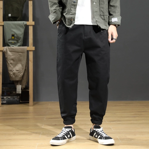 Штаны, эластичный утепленный трендовый комбинезон, оверсайз, облегающий крой, большой размер