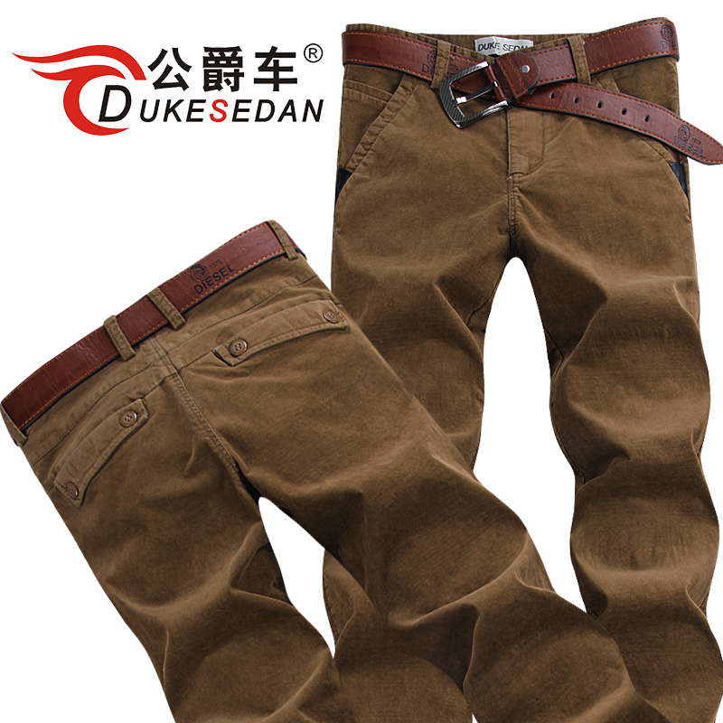 Spring and autumn new corduroy pants men's casual pants rushed velvet slim thin men's pants striched straight trousers