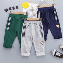 Boys pure cotton jeans boy casual kid sweatpants 2020 new pants baby cartoon pants