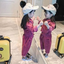 Girls Spring Clothing 2020 new childrens clothing baby Yang Han edition two pieces of childrens tide casual clothing suit