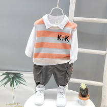 Childrens clothing kit baby handsome children autumn 1 2 - 3 - 4 years old boy spring and autumn three pieces