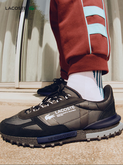 Zapatos LACOSTE de cocodrilo francés para hombre, tendencia de moda, color a juego, cómodos zapatos deportivos y casuales con cordones | 46SMA0123