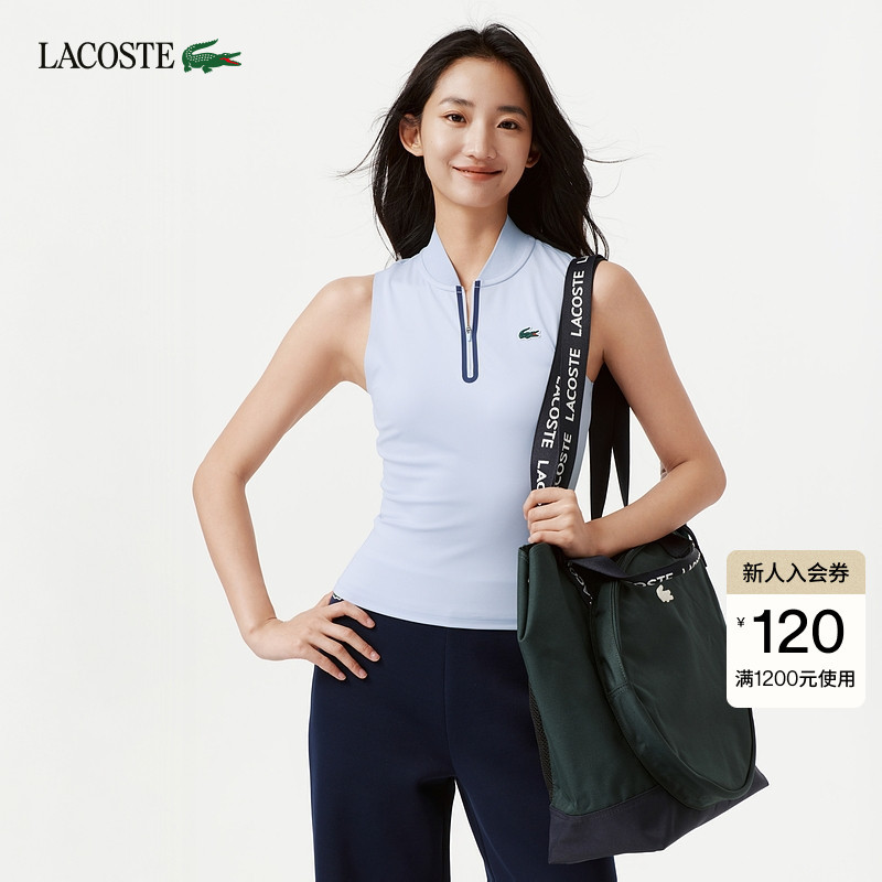 Lacoste French Crocodile Women's Clothing 26 New Summer Style Sleeveless Half-Zip Vest Polo Shirt | Pf0202 Lacoste French Crocodile Women's Clothing 26 New Summer Style Sleeveless Half-Zip Vest Polo Shirt | Pf0202
