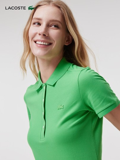 LACOSTE法国鳄鱼女装春夏简约舒适透气短袖T恤Polo衫|PF5462
