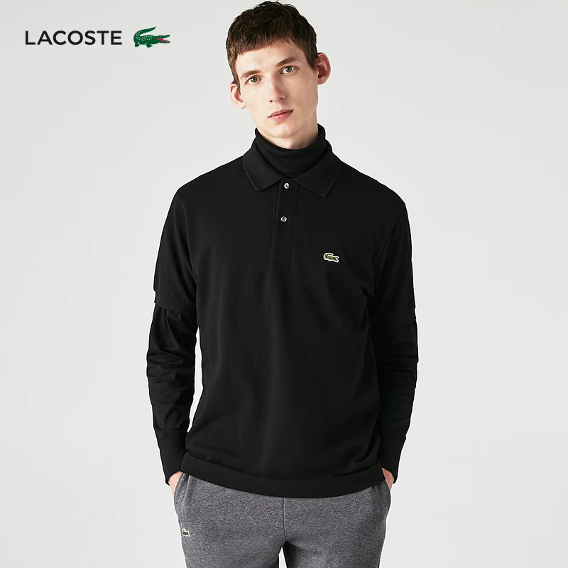 Футболка-поло в стиле LACOSTE Wang Yibo, хлопковая мужская POLO футболка с коротким рукавом, воротник, французский крокодил, бренд бизнес POLO, мужская базовая версия Polo