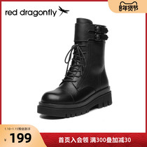 Red Dragonfly Martin Boots Women Winter New Fashion Thick-soled Boots Tide Slim Women Boot WFC40472