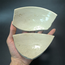 Jizhou kiln of the Southern Song Dynasty. Bai Jizhou Phoenix large lamp specimen. The original type is particularly large and rarely survives. Jizhou porcelain fragments