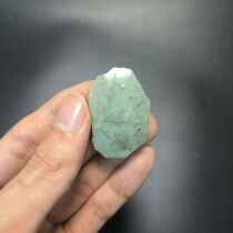 Southern Song Dynasty official kiln Laohudong official kiln pink celadon glaze specimen inside and outside slices black body Southern Song Dynasty official kiln ancient porcelain fragment