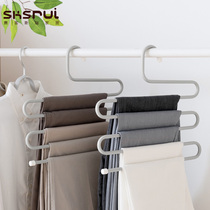 (sksrui) high-quality multi-layer trouser rack home creative trouser rack seamless S-shaped trouser rack padded