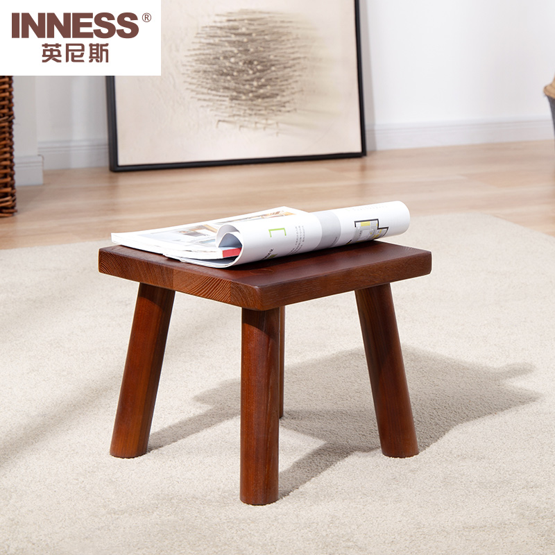 Innes Solid Wood Change Wearing Shoes Stool Creativity Home Children Small Stools Bench Tea Table Bedroom Fashion Short Bench Wooden Bench