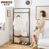 Yingnis Simple Toat Rick Srack Столковая деревянная вешалка посадка спальни подвесная вешалка Простая одежда стойка -на вешалка -наклона -вешалка