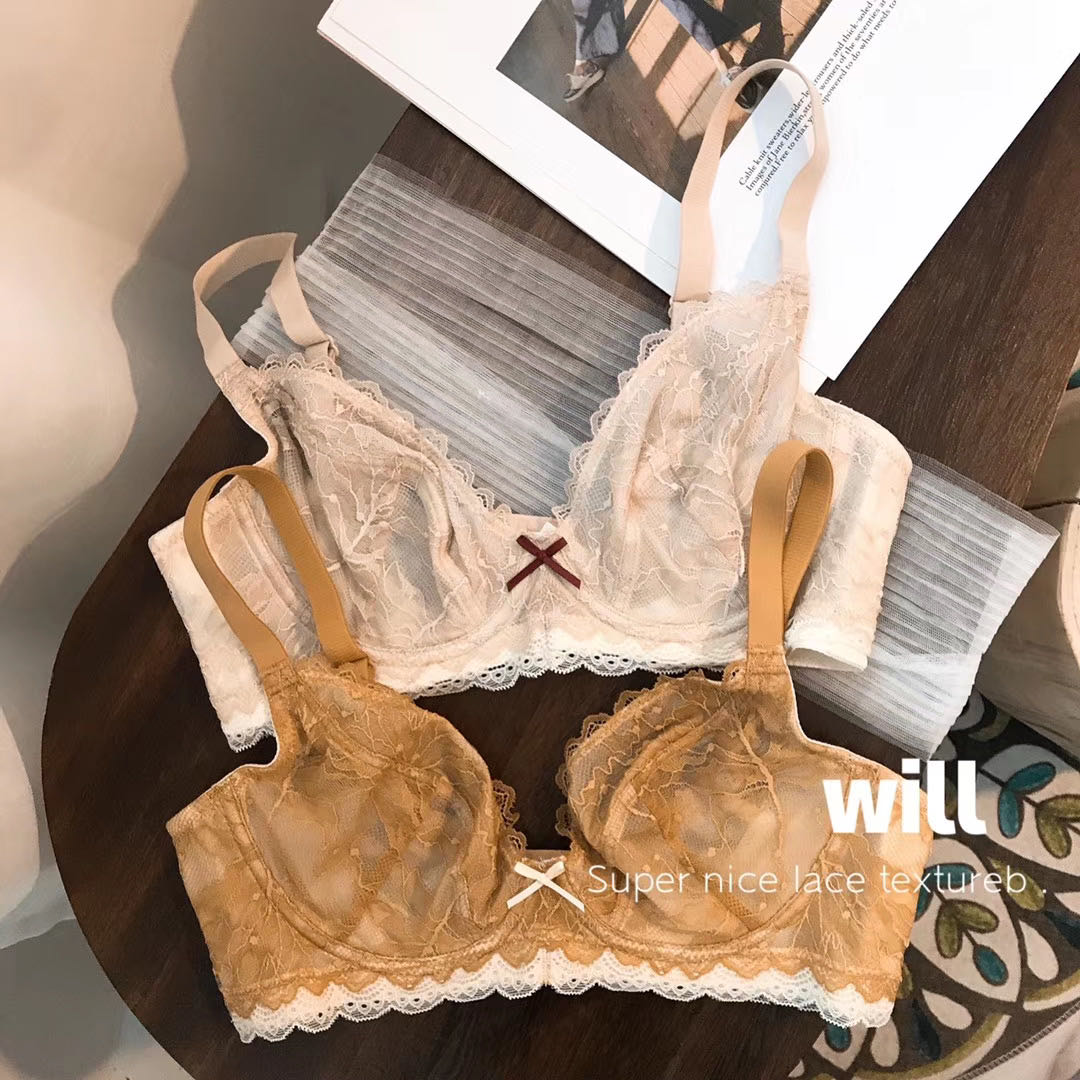 Superior 8 Heinestyle Style Temperament Slim no sponge Sexy lingerie suit Sexy lace big chest for small underwear