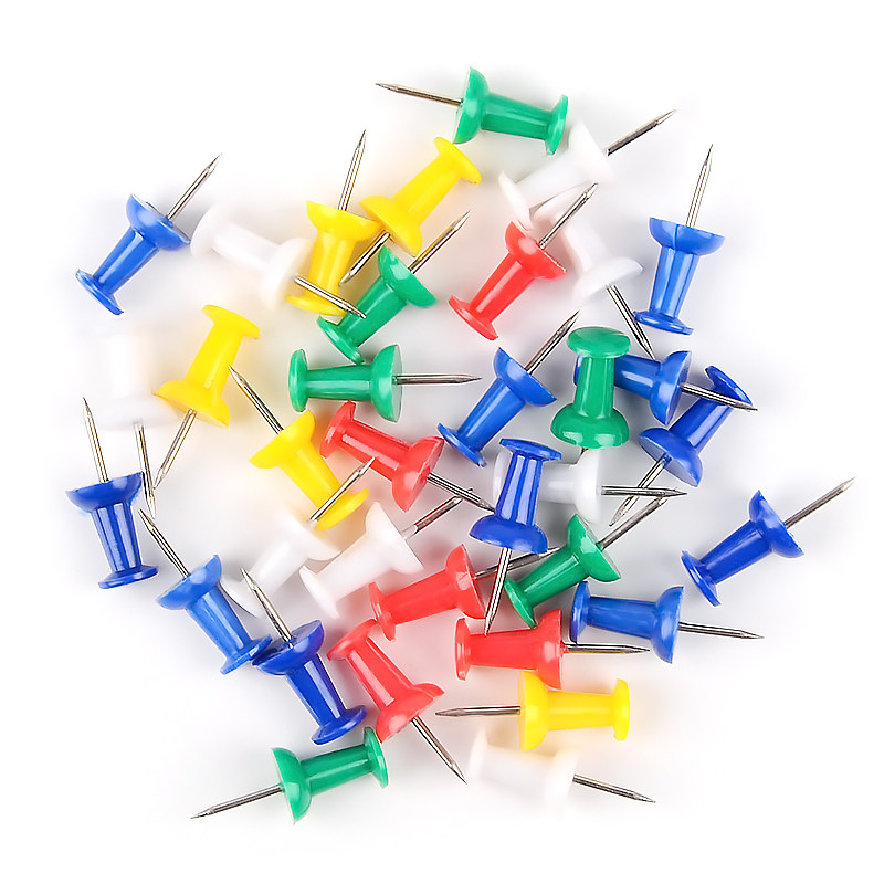 Full 5 boxes able 0021 colorful artificial word nail American style nail plastic large head needle soft wood plate Remain plate press nail-Taobao