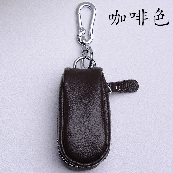 Lớp đầu tiên của người đàn ông da của da túi chìa khóa nữ kinh doanh eo túi xe đơn giản công suất lớn túi chìa khóa ví da thật