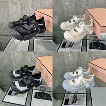 2021 new acne ugly meng big toe shoes comfortable and wild openwork Mary jane leather soft-soled pull-back sports sandals