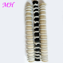 Horse mane black white horsetail hair string dust brush cleaning brush duster raw hair material Brown