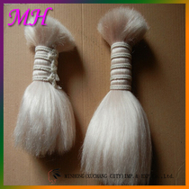 Over-acid straightening Tianzhu yak tail hair simulation hair hair material can be ironed and dyed black and white yak hair professional
