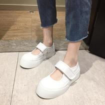 Single shoes women 2021 New Spring thick bottom cake shoes Mary Jane shoes small white shoes with casual women shoes tide