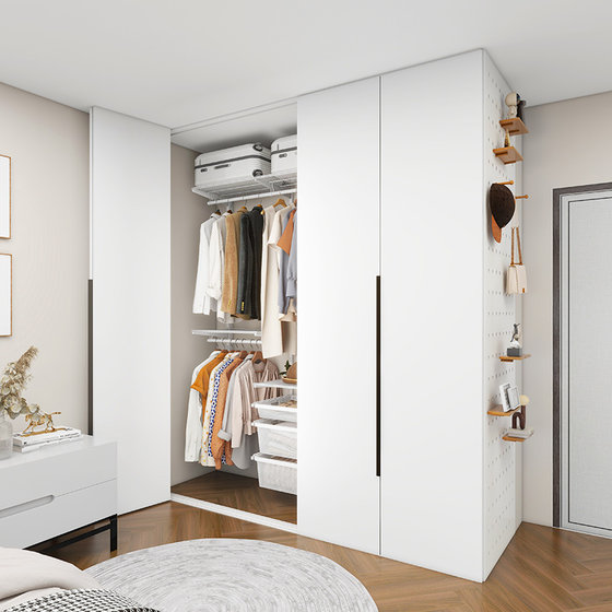 美达斯洞洞板造型墙侧墙金属衣柜侧板定制衣柜钢架卧室推拉折叠门