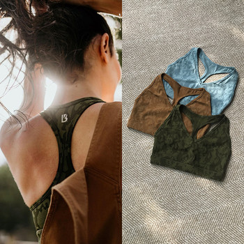 Morningoolala bb camouflage i-shaped sports back beauty yoga fitness training v-neck bra with plus size women