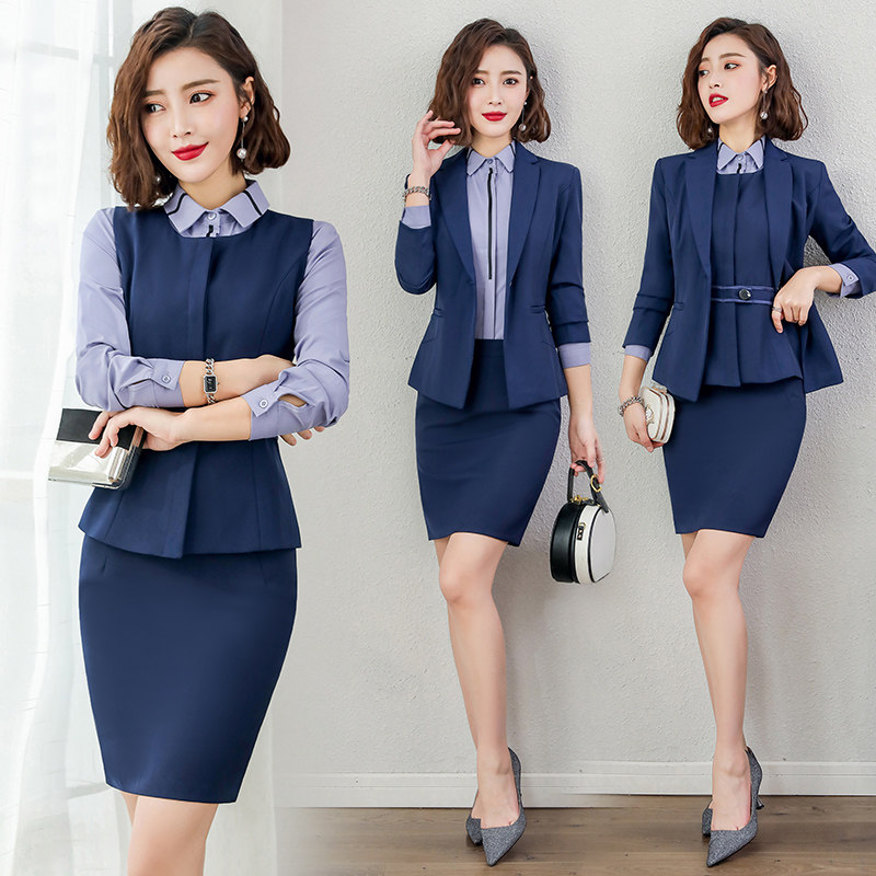 Spring work clothes Temperament Goddess Van Zheng Costume Work Clothes Beauty Institute High-end Professional Big Card Women Suit Tooling Ol