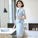 Летний модный пиджак классического кроя, синий комплект, комбинезон