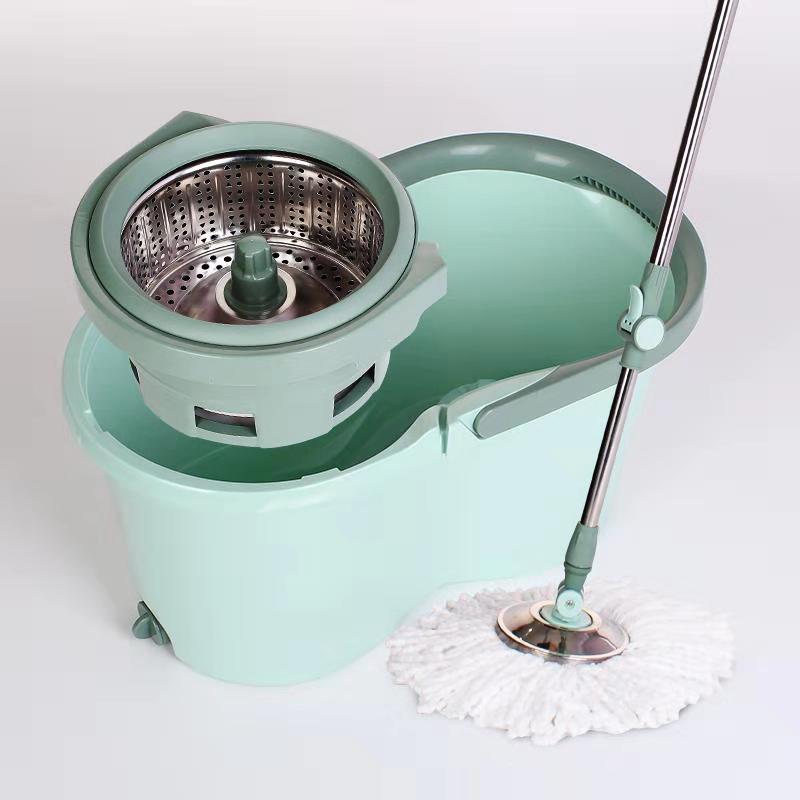 Magic rotating mop for home double-saved handwashing pin bucket automatically dumped water artifact mop rod rod cloth