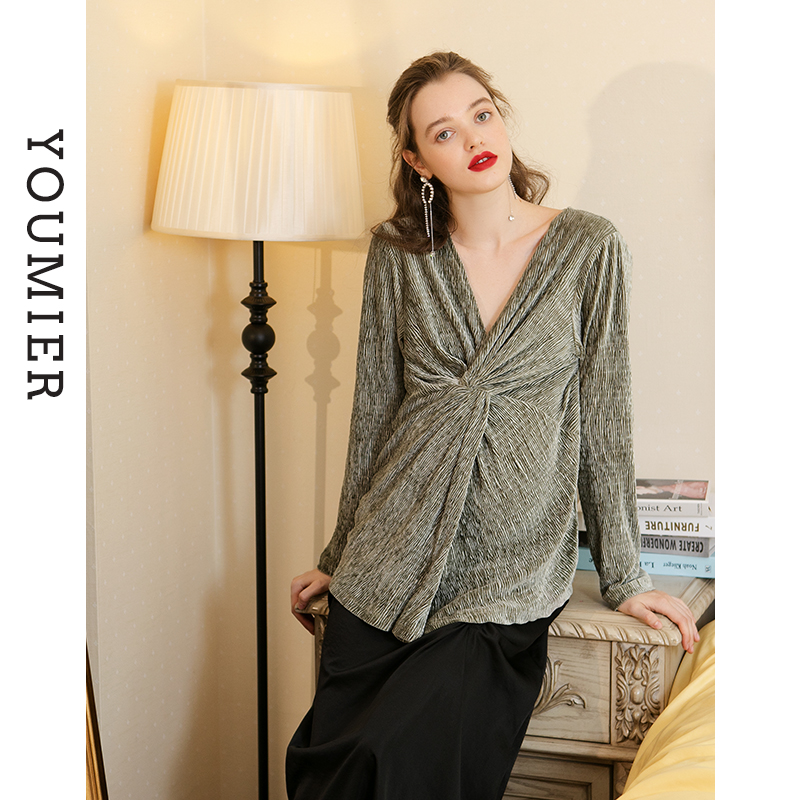 Yomel high-end maternity maternity gown maternity velvet top v-neck new nursing dress