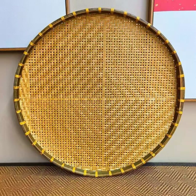 Handmade Bamboo Dustpan, Round Bamboo Product Storage Tray, Bamboo Basket, Bamboo Tray for Home Use Handmade Bamboo Dustpan, Round Bamboo Product Storage Tray, Bamboo Basket, Bamboo Tray for Home Use