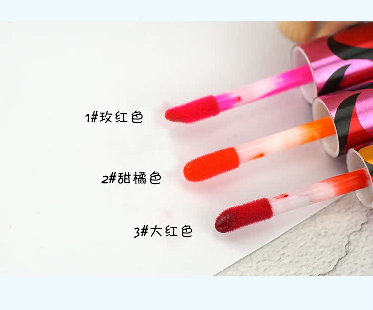 Thái Lan Mistine đôi cắn môi trang điểm môi son bóng Son môi giữ ẩm không thấm nước không đánh dấu - Son bóng / Liquid Rouge 	son bóng focallure	