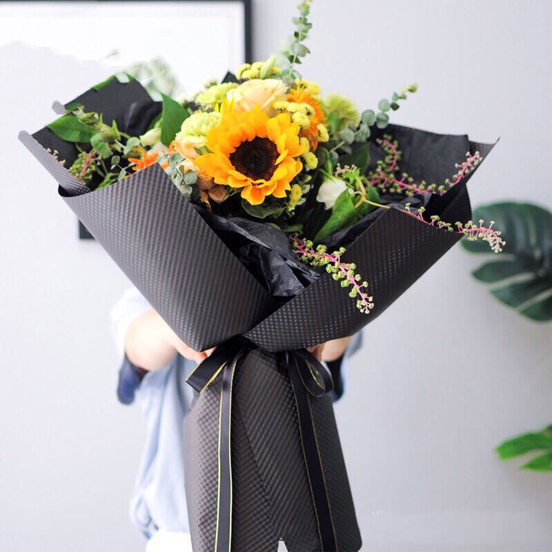 Embossing Paper Bouquet Wrapping Paper Cotton PAPER SOLID FRESH FLOWER GIFT CREATION MATERIAL FLOWER SHOP FLORAL ART MATERIALS BAG FLOWERS