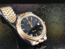 90s inventory new Swiss veteran Rodner gold sapphire mirror mens quartz watch