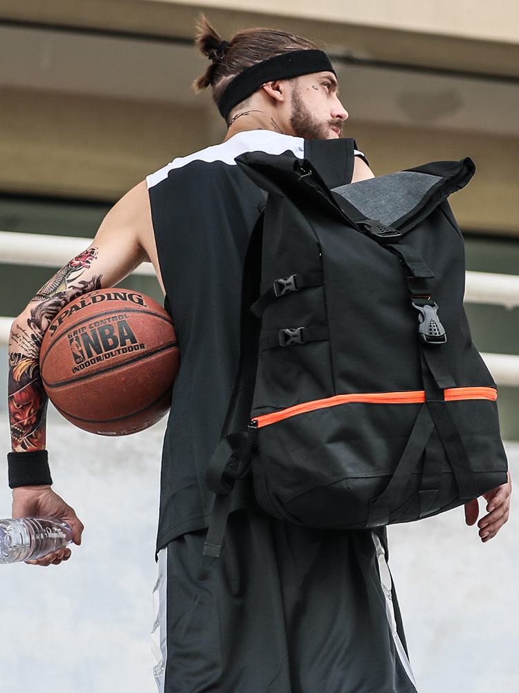 Basketball backpack Men's double shoulder bag Multi-function training bag Men's large capacity school bag Travel sports wind fitness bag