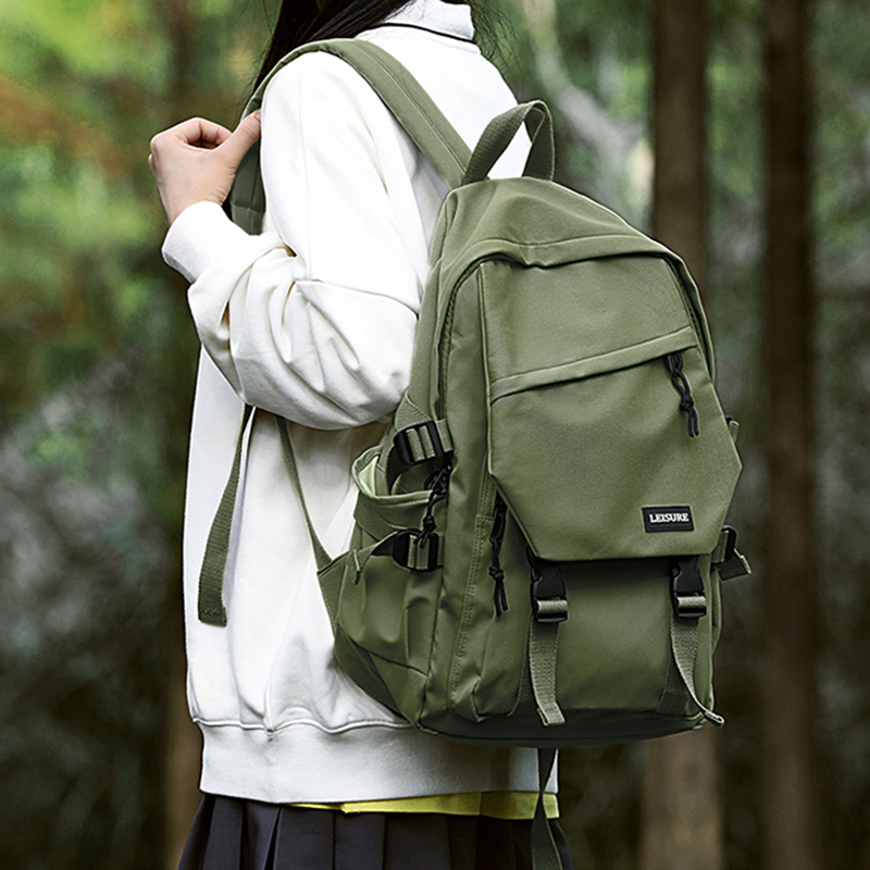 School Bag for Female Junior High School Students, High School Students, College Students, Large Capacity, Simple, Casual, Japanese Style, Travel Computer Backpack, Men's Backpack