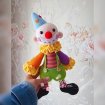 Mango Family Diy Pure Hand Crochet Hook Knit Clown Monocular Gross Line Doll Finished Product